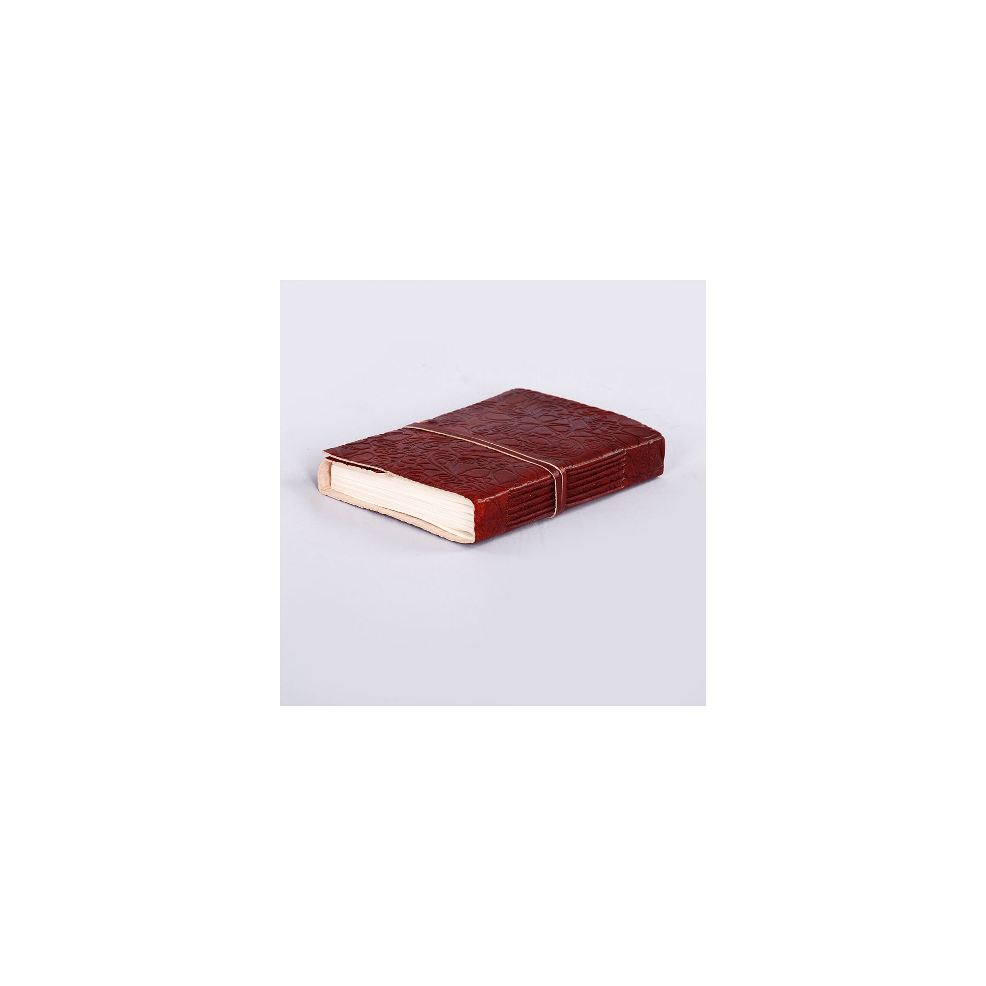 Handmade Leather Emboss Notebook With Flap