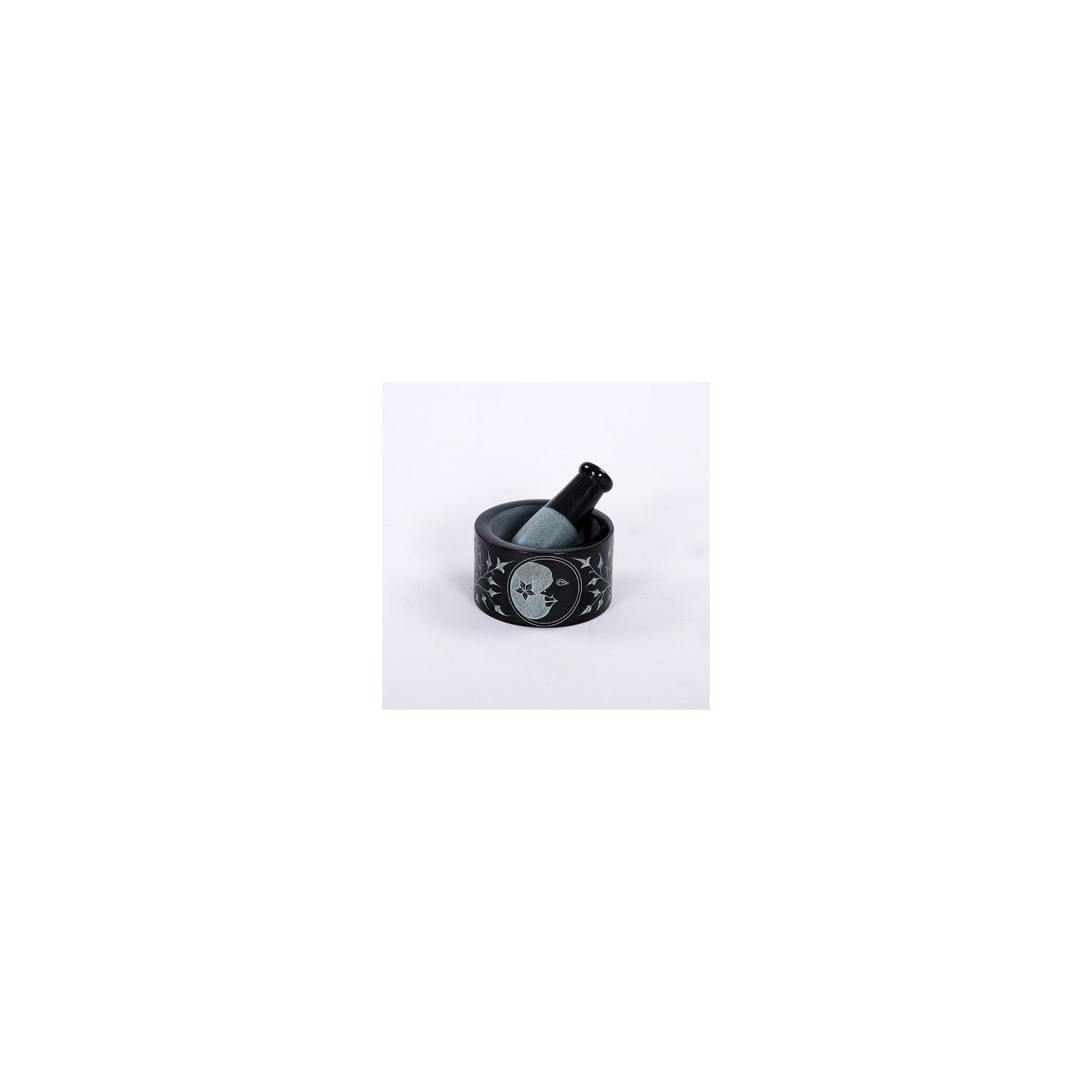 Soapstone Half Moon Mortar & Pestle #65148