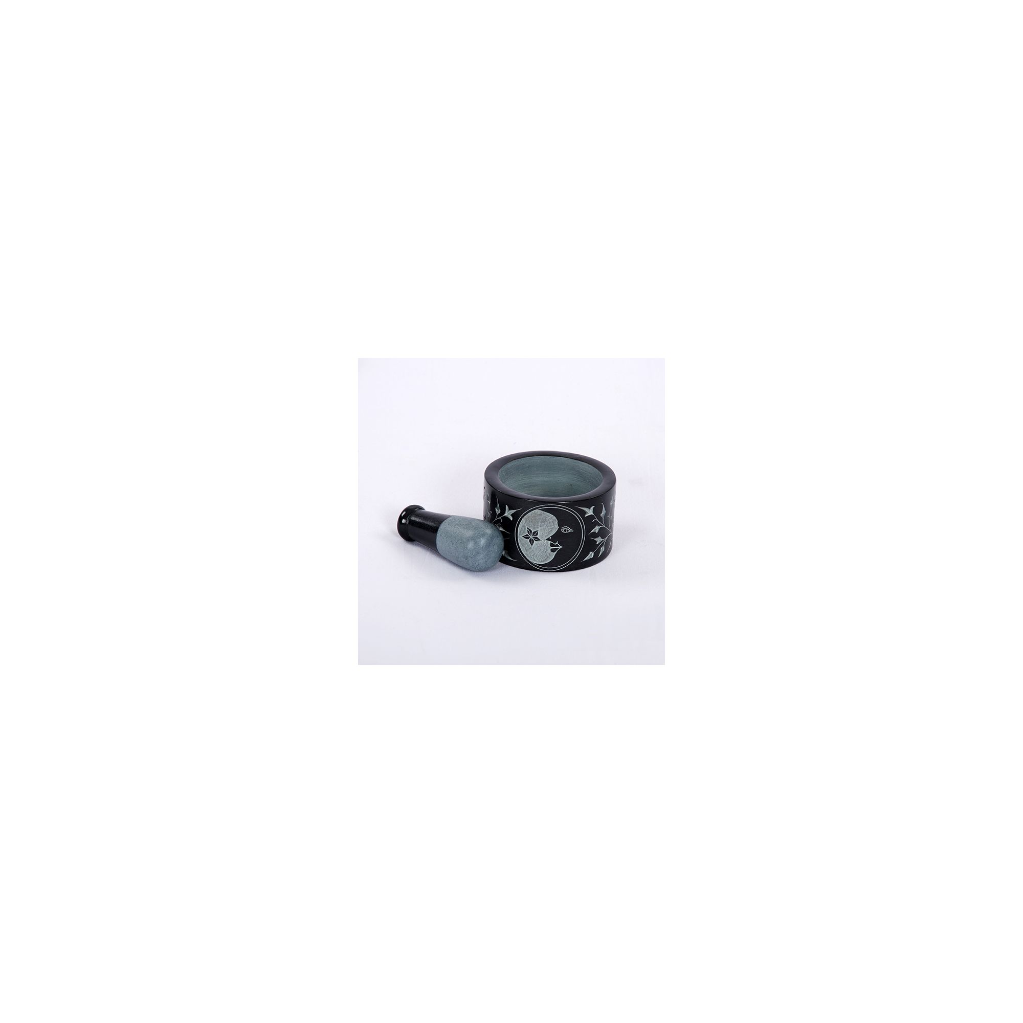 Soapstone Half Moon Mortar & Pestle #65148