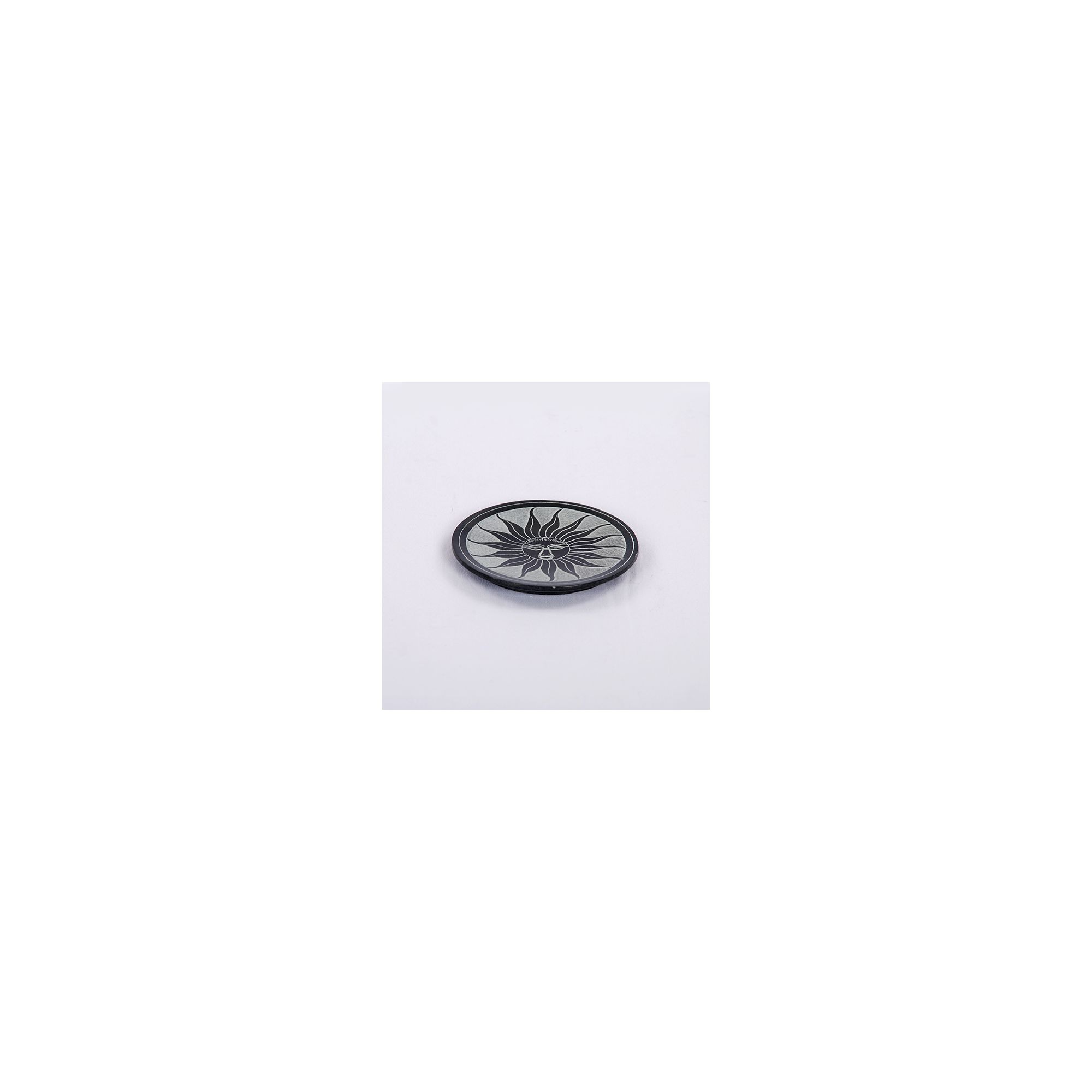 Soapstone Sun Round Incense Plate #65136