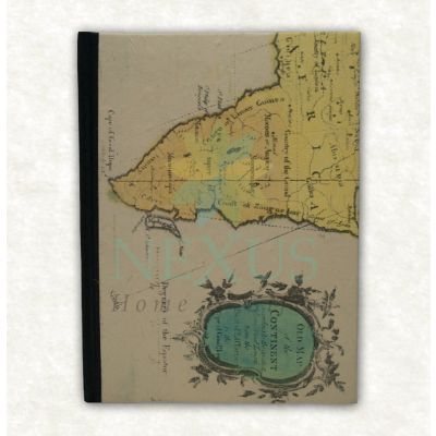 Handmade Hard Bound Notebook Old Full Map