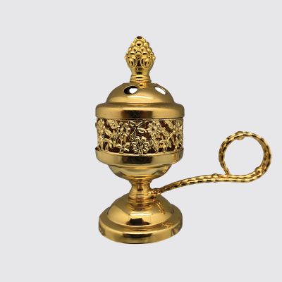 Resin Burner with handle (Gold), #21170-1
