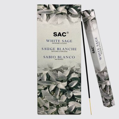 Sac Hexa White Sage (20 Sticks Per Pack) Item #53419