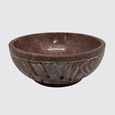 Cauldron 5X5X2 Carved Whitish #65002