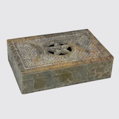 Soapstone Sun Soap Stone Box #65091