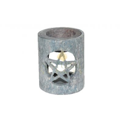 Soapstone Round Pentacle Oil Burner #65108