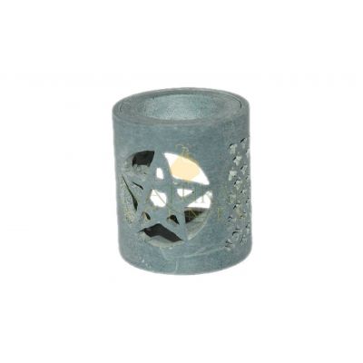 Soapstone Pentacle / Cross Oil Burner Item #65111