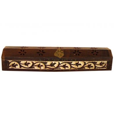 Engraved Ivy Flowers Coffin Box #85080