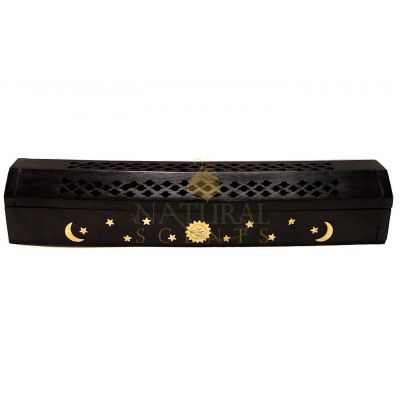 Black Moon Stars Sun Coffin Box #85086