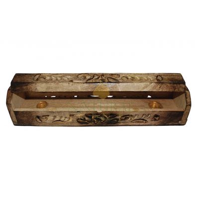 Cutout Carved Design Coffin Box #85166