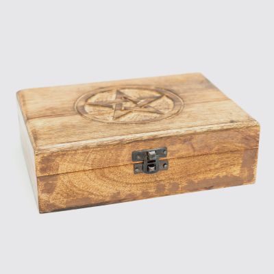 Wooden Box Pentacle Carved Item #85202