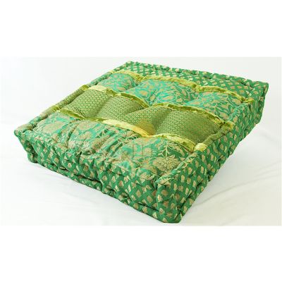 Meditation Cushion Green & Gold