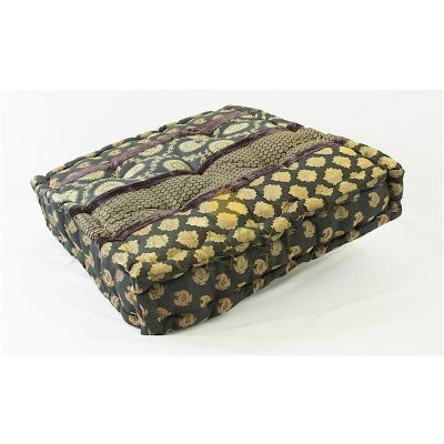 Meditation Cushion Black & Gold Silk