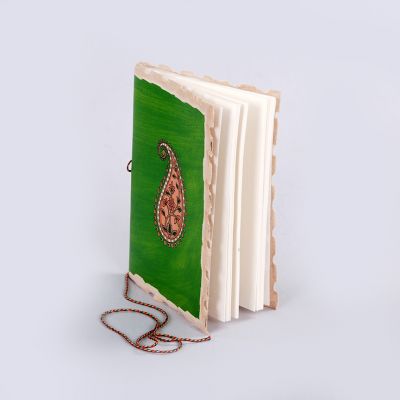 Handmade Leather Journal Paisley Design #12051