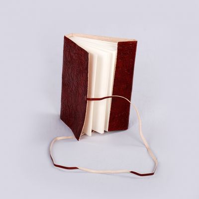 Handmade Leather Emboss Notebook With Flap