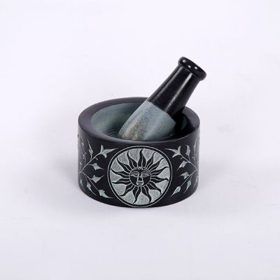 Soapstone Sun Mortar & Pestle #65146